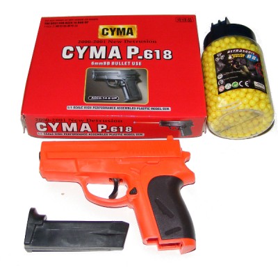 Cyma P618 Spring Powered Plastic BB Gun Pistol + 2000 Pellets