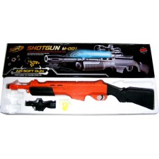 M-001 Spring Powered (Low Power) Plastic Airsoft Pump Action BB Shotgun with Sight M-001 Spring Powered (Low Power) Plastic Airsoft Pump Action BB Shotgun with Sight